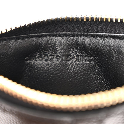 Saint Laurent Monogram Grain de Poudre 5 Fragments Zip Pouch Card Holder Black 7 of 10