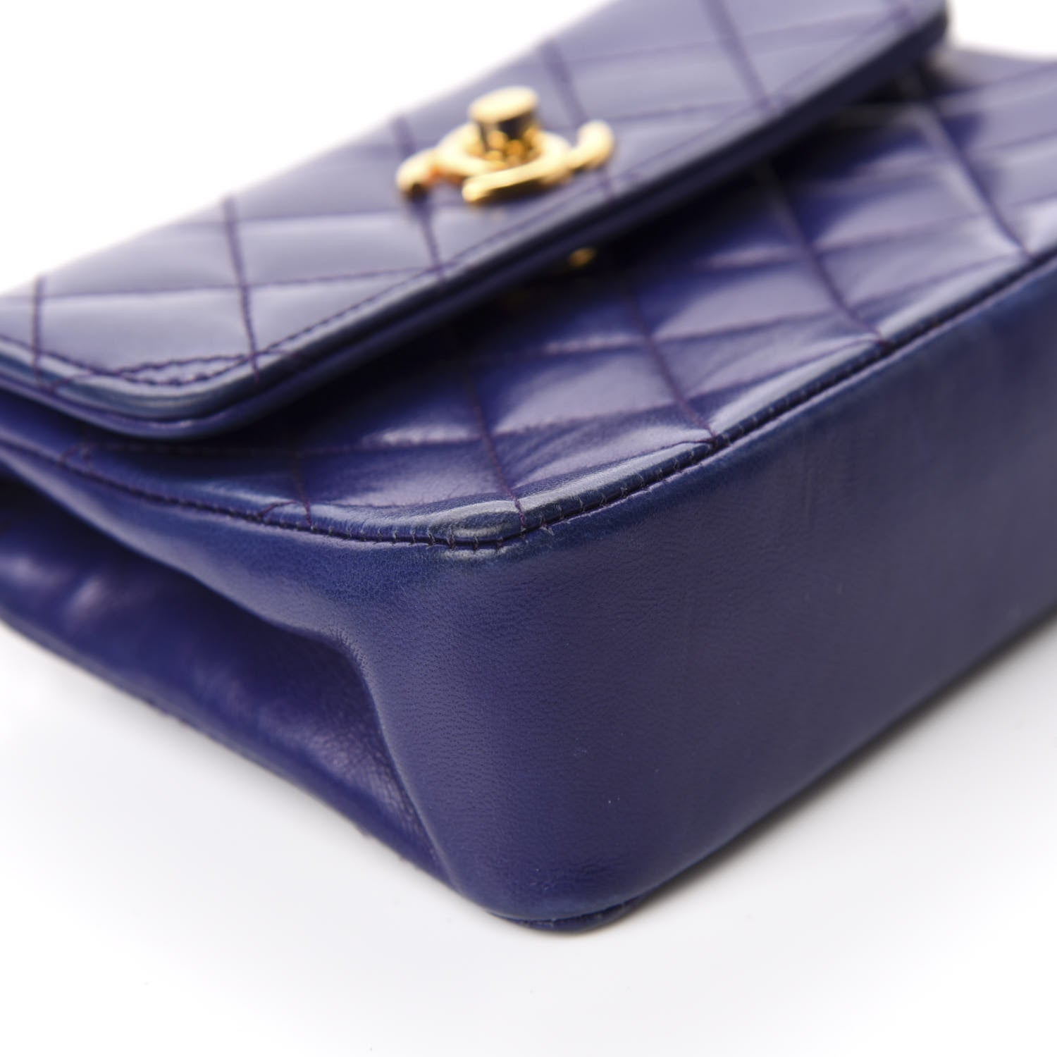 Chanel Lambskin Quilted Extra Mini Flap Dark Purple 6 of 12