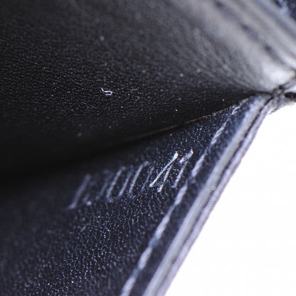 Louis Vuitton Satin Monogram Porte-Monnaie Snap Wallet Black 4 of 5