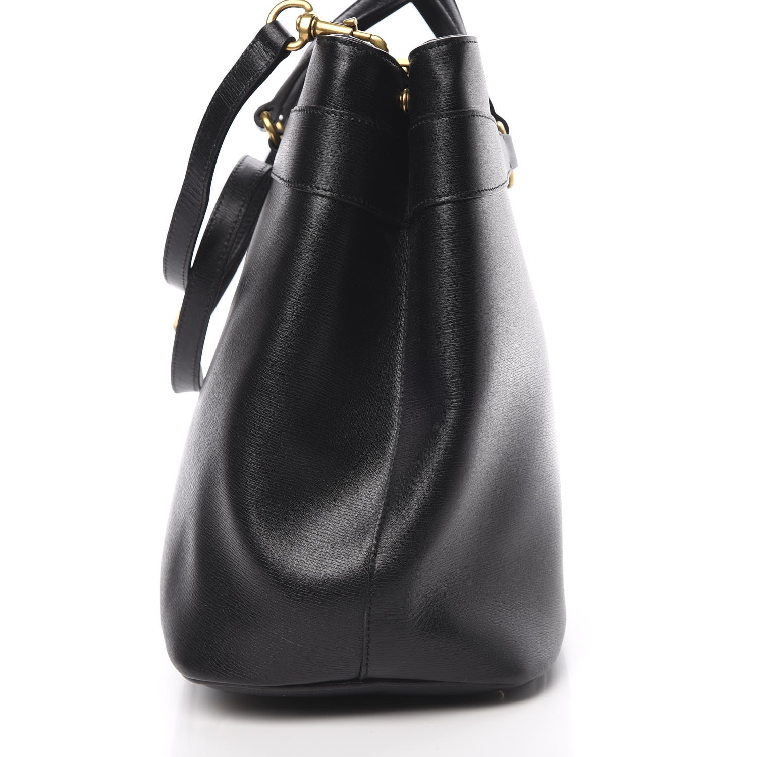 Gucci Textured Calfskin Large Bright Bit Tote Black 13 of 14