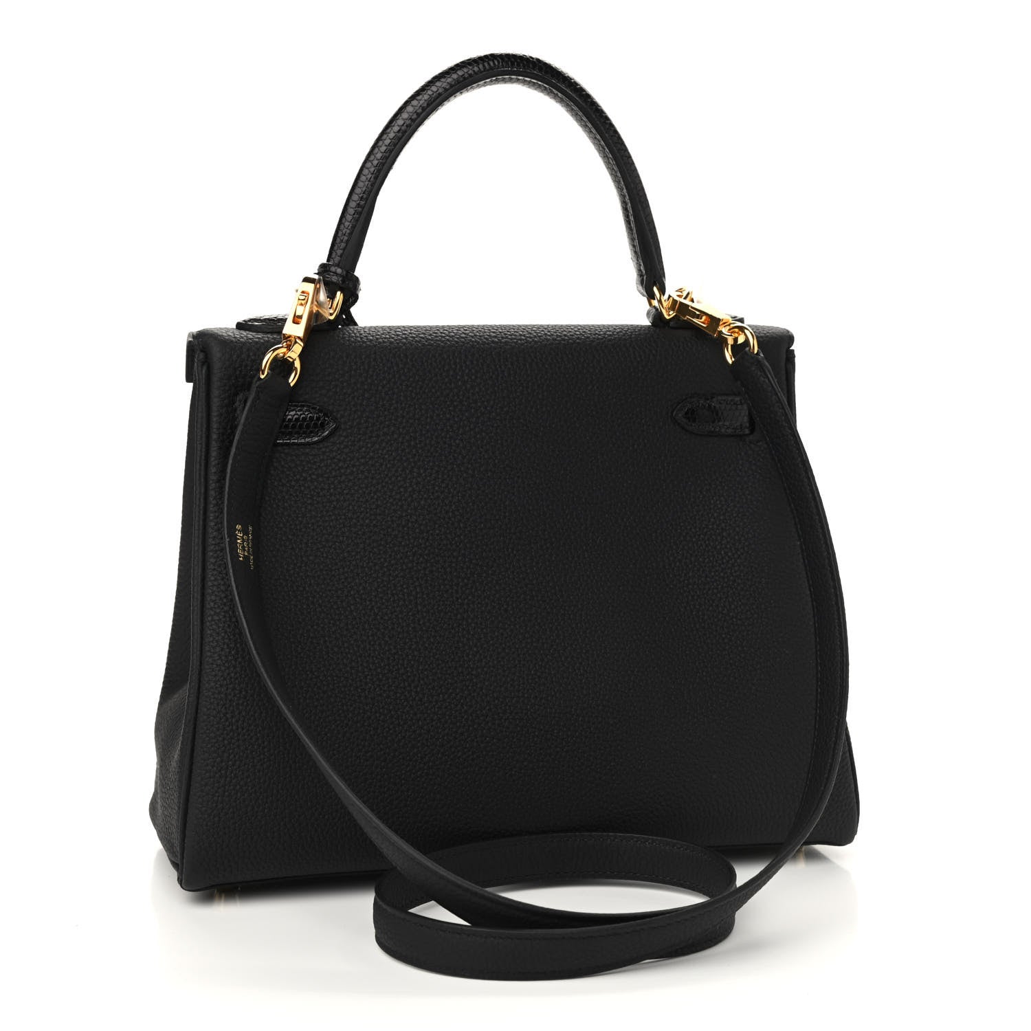 Hermes Togo Lizard Kelly Retourne Touch 25 Black 3 of 10
