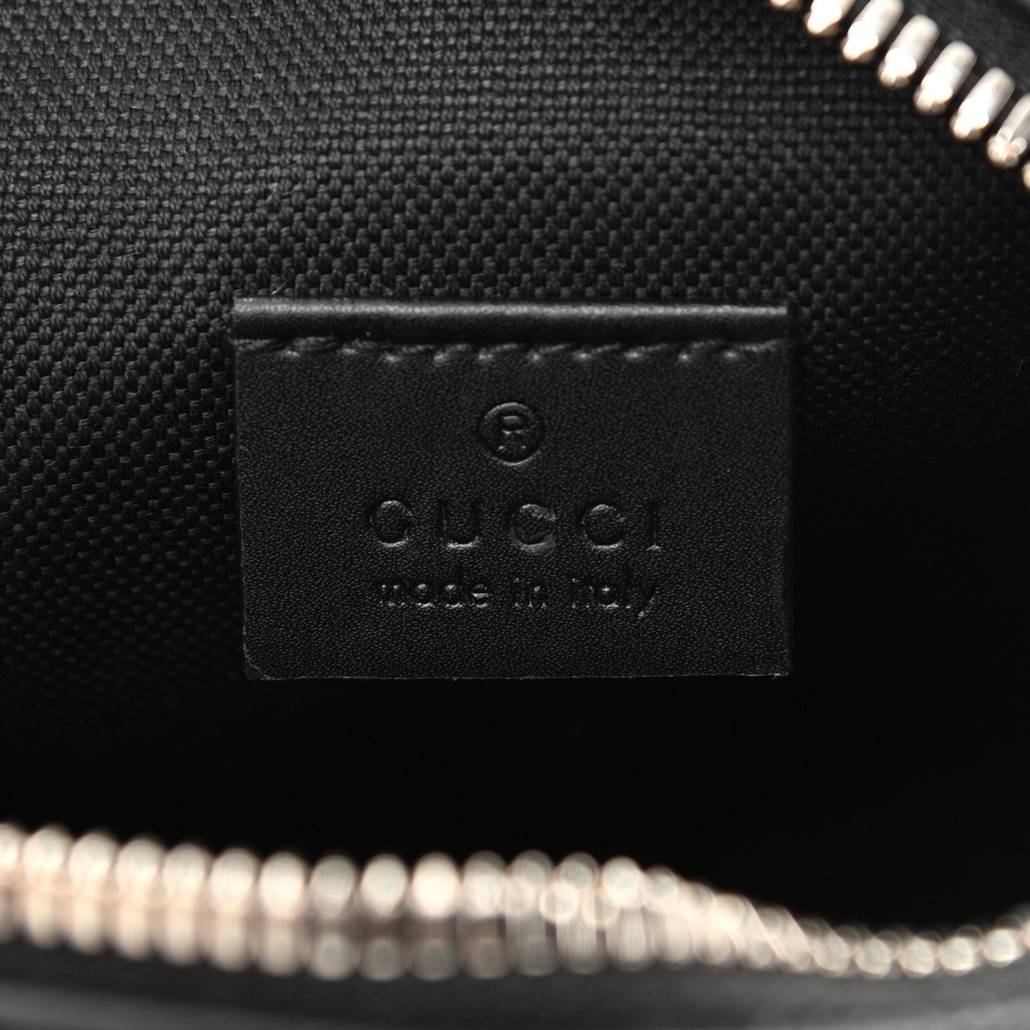 Gucci GG Supreme Monogram Appia Calfskin Web Small Camera Messenger Bag Black Grey 6 of 10