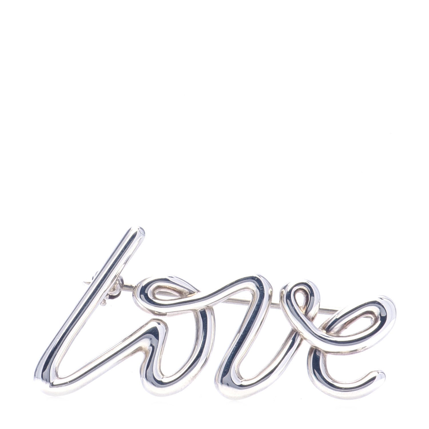Tiffany Sterling Silver Paloma's Graffiti Love Brooch 1 of 6
