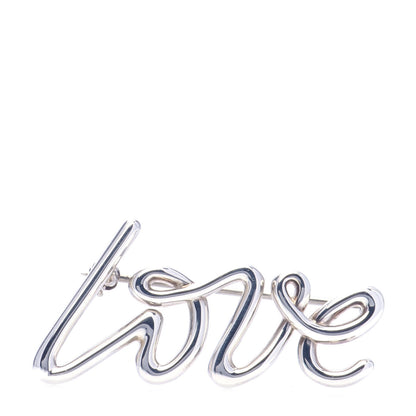 Tiffany Sterling Silver Paloma's Graffiti Love Brooch 1 of 6