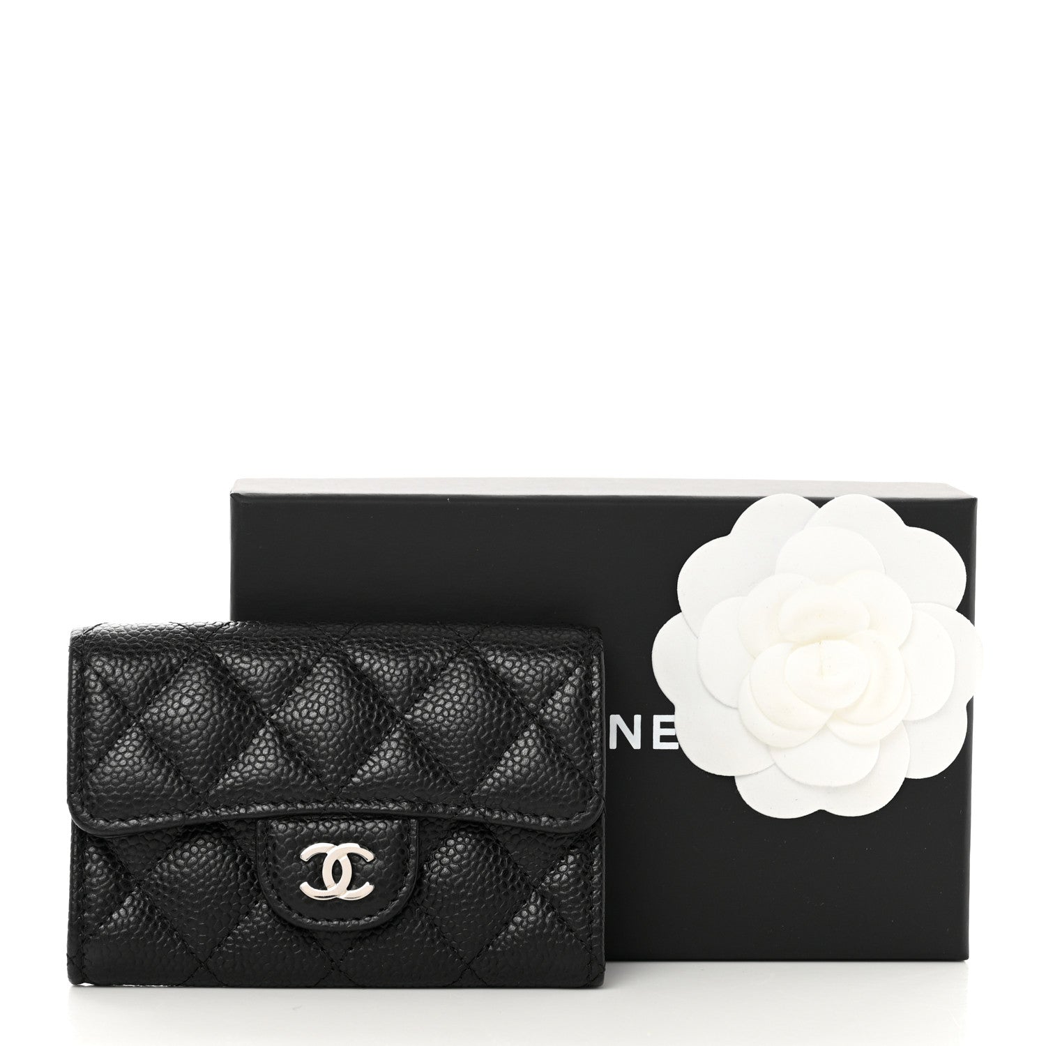 Chanel Caviar Quilted Flap Card Holder Black 8 of 8