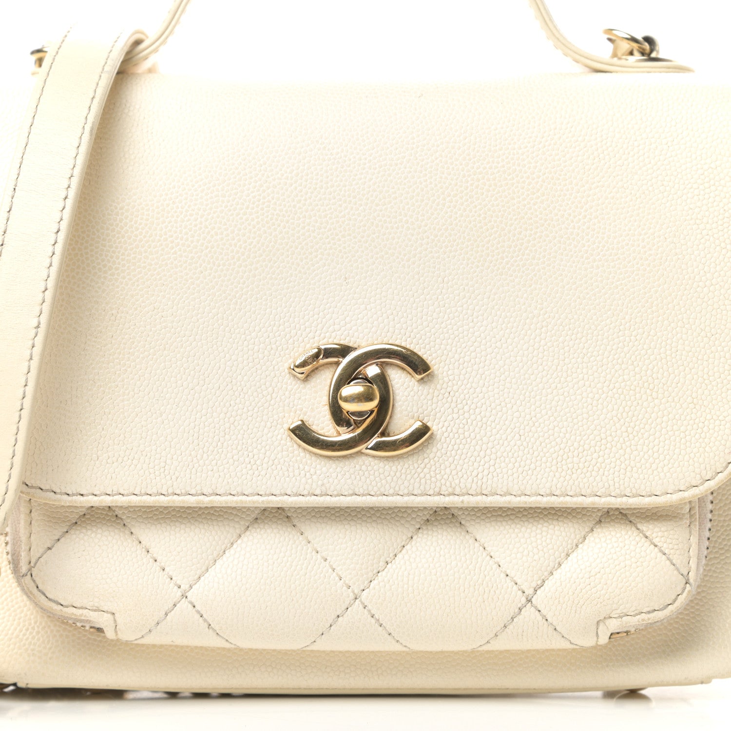 Chanel Caviar Quilted Small Business Affinity Flap White 9 of 9