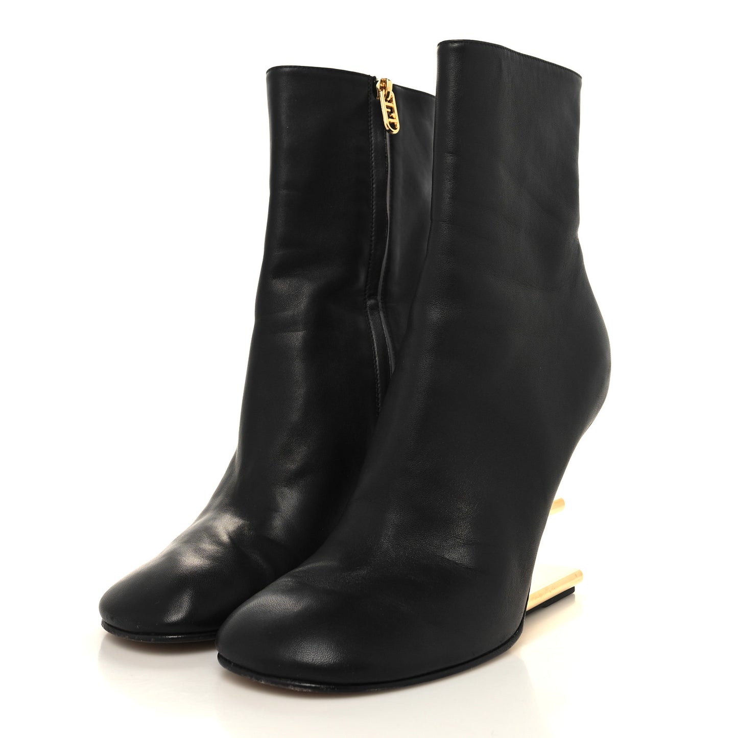 Nappa Fendi First 95mm Booties 40 Black