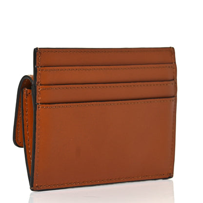 Fendi Vitello King Tamponato Logo Embossed Fold Over Card Holder Wallet Cuoio 5 of 19