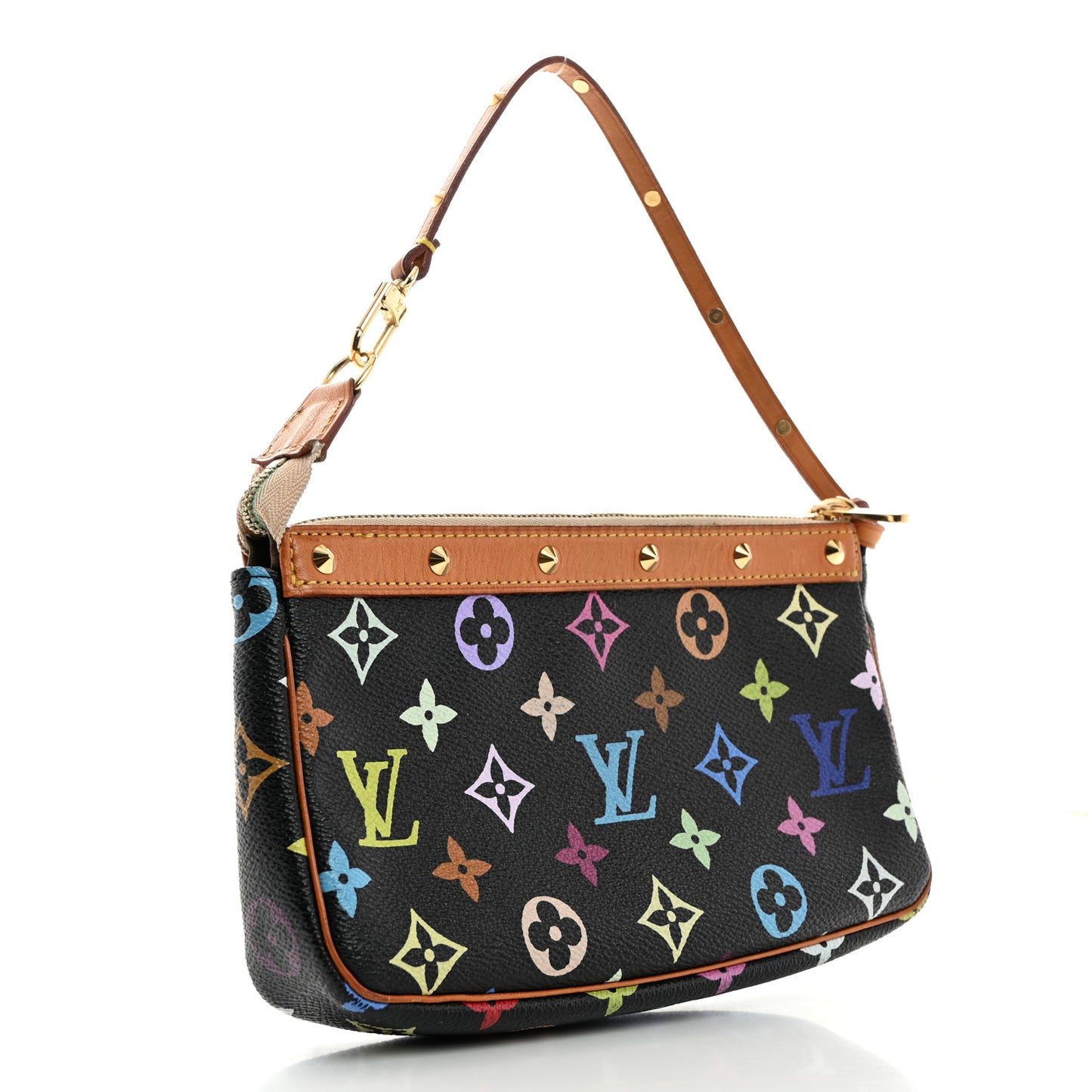 Monogram Multicolor Pochette Accessories Black