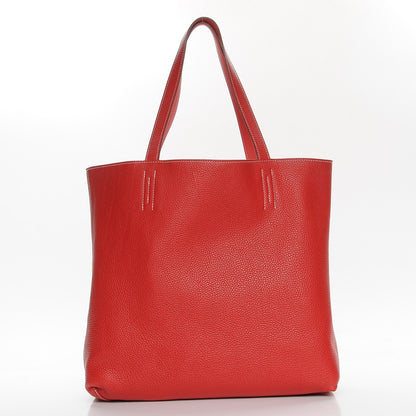 Hermes Taurillon Clemence Double Sens 36 Reversible Tote Peony Sanguine 3 of 17