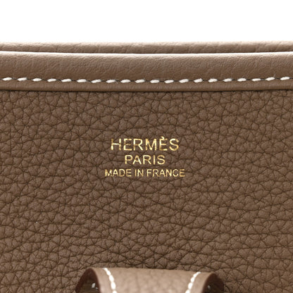 Hermes Taurillon Clemence Evelyne III PM Etoupe 6 of 12