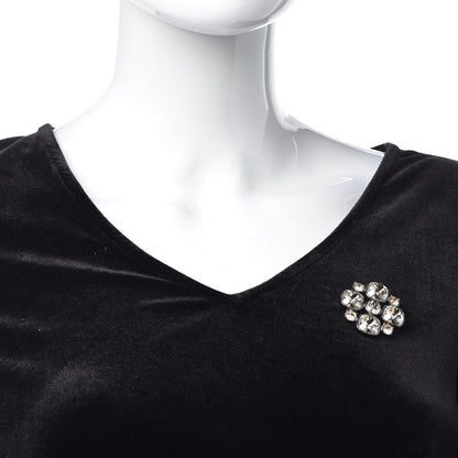 Chanel Crystal CC Brooch Gold 2 of 5