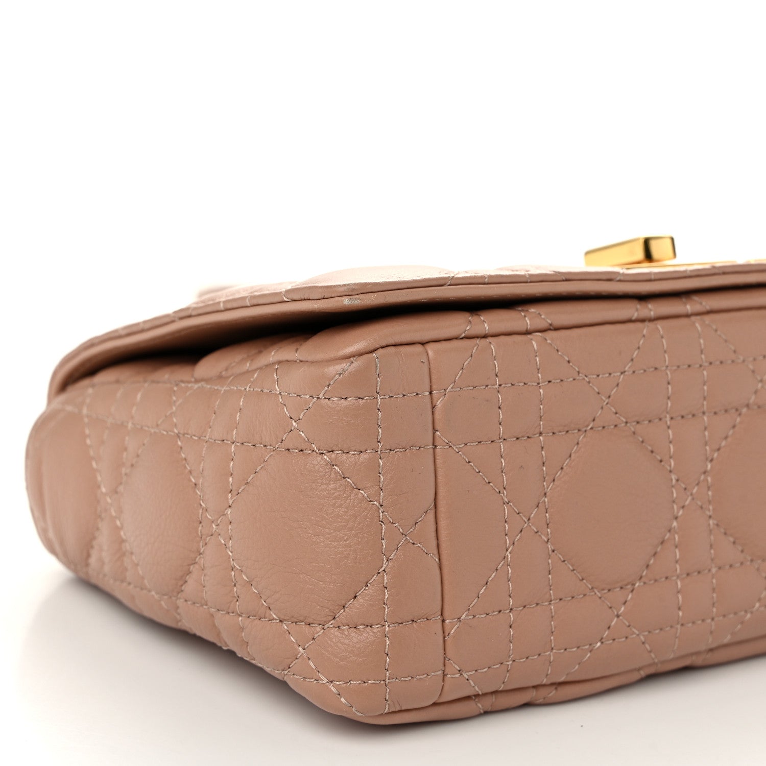 Christian Dior Calfskin Cannage Small Caro Bag Rose De Vents 9 of 11