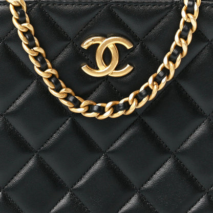 Chanel Lambskin Quilted Top Handle Small Vanity Case Black 8 of 11