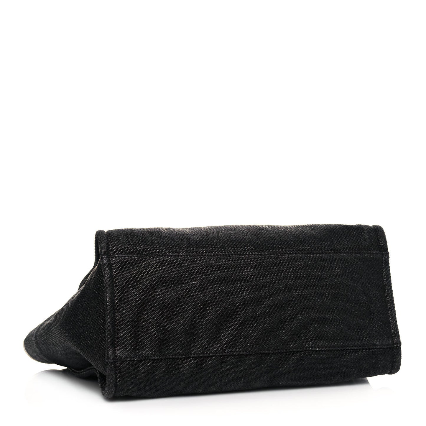 Canvas Large Deauville Tote Black White