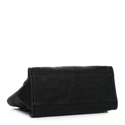 Chanel Canvas Large Deauville Tote Black White 4 of 15