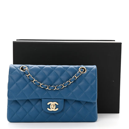 Chanel Caviar Quilted Small Double Flap Blue 11 of 11