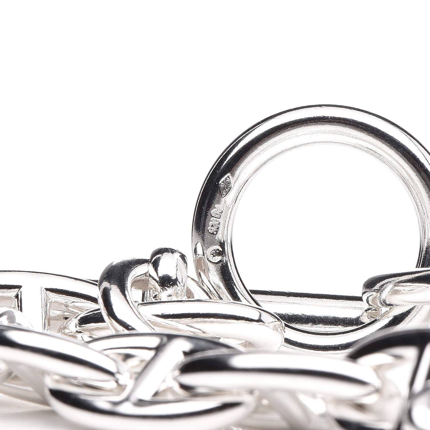Hermes Sterling Silver GM Chaine D'Ancre Bracelet 14 4 of 6