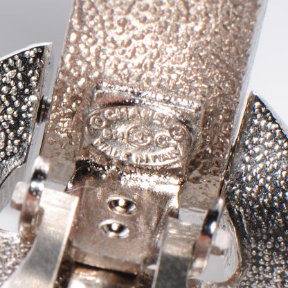 Chanel Crystal CC Clip On Earrings Silver 4 of 5