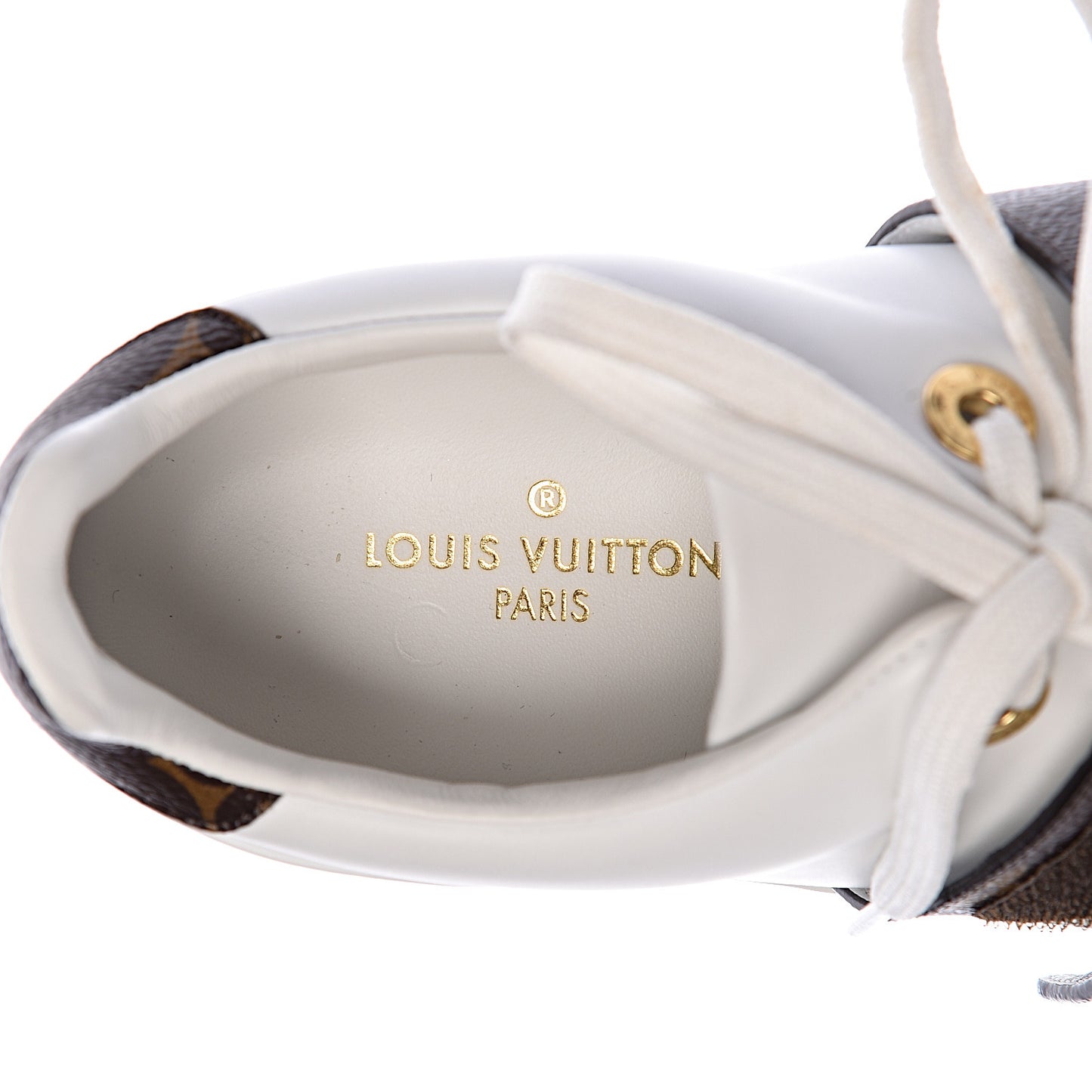 Calfskin Monogram Frontrow Sneakers 36.5 White