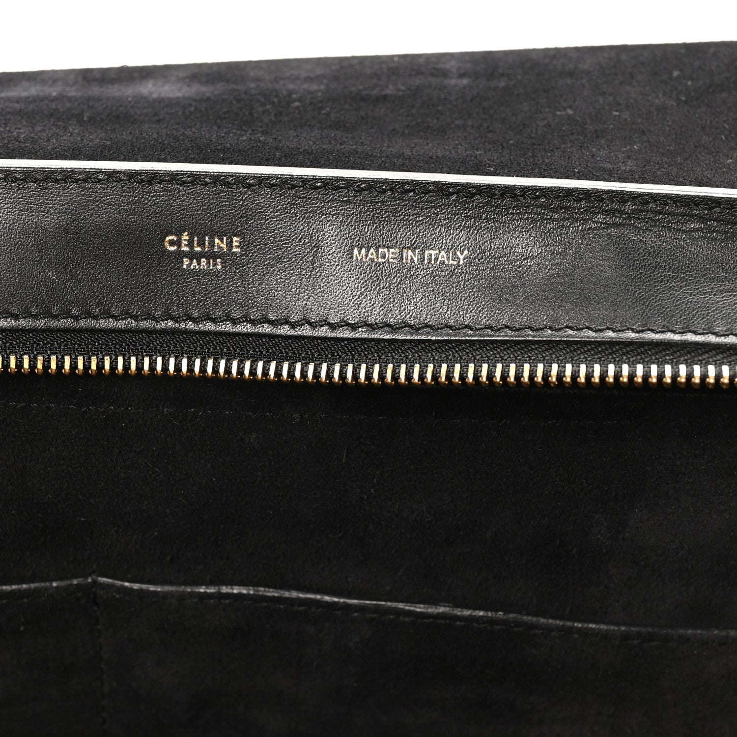 Celine Snakeskin Calfskin Medium Trapeze White Black 6 of 10