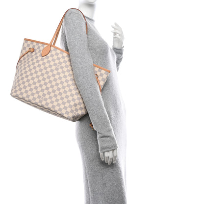 Louis Vuitton Damier Azur Neo Neverfull MM Rose Ballerine 2 of 10