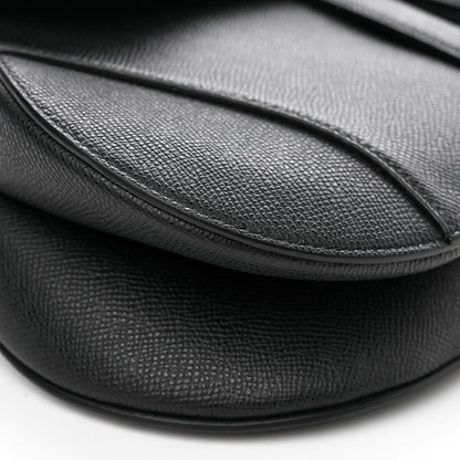 Christian Dior Grained Calfskin Saddle Bag With Strap Black 8 of 8