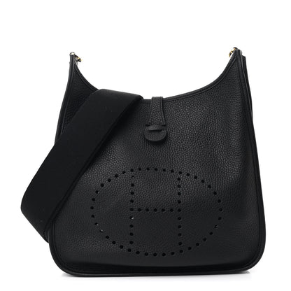 Hermes Taurillon Clemence Evelyne III PM Black 1 of 10