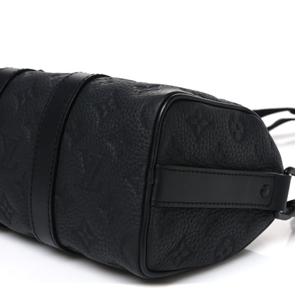 Louis Vuitton Monogram Taurillon Keepall Bandouliere 25 Black 9 of 10