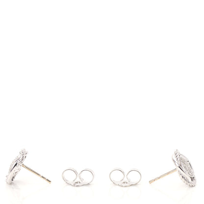 David Yurman Sterling Silver Diamond 13mm Infinity Earrings 3 of 5