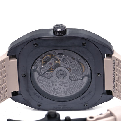 Hermes Titanium Rubber 39mm H08 Special Edition Automatic Watch Taupe 4 of 5