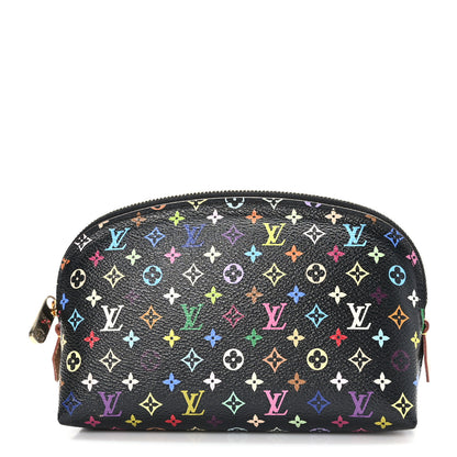 Louis Vuitton Monogram Multicolor Cosmetic Pouch Black Grenade 1 of 9