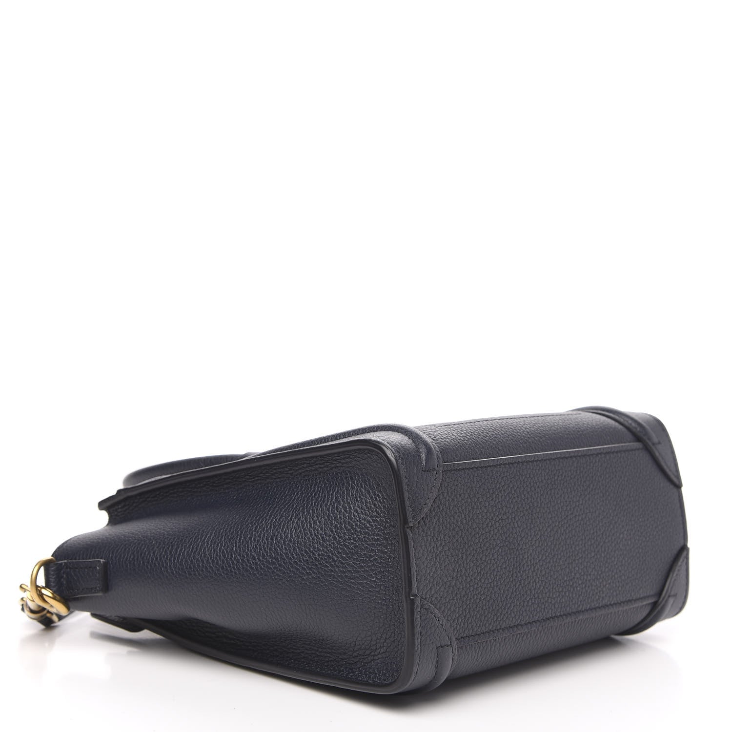 Celine Drummed Calfskin Nano Luggage Navy Blue 4 of 10