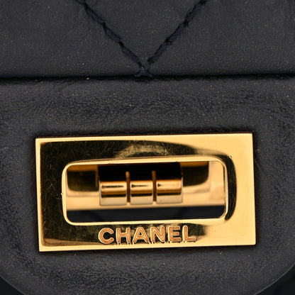 Chanel Aged Calfskin Quilted 2.55 Reissue 225 Flap Navy 13 of 14