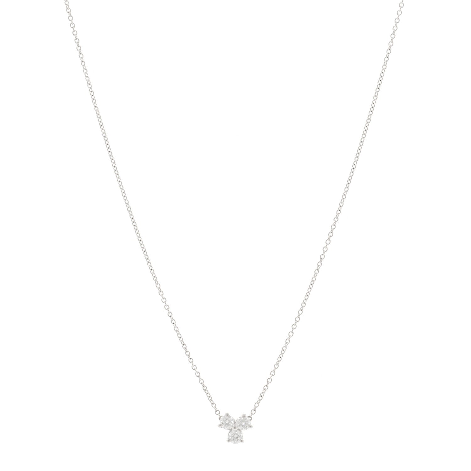 Tiffany Platinum Diamond .30ctw Aria Pendant Necklace 1 of 5