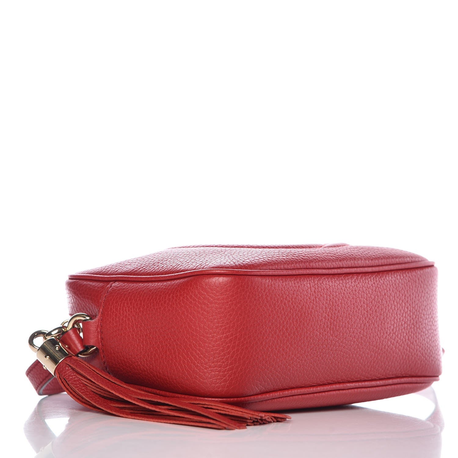 Gucci Pebbled Calfskin Small Soho Disco Bag Tabasco Red 10 of 13