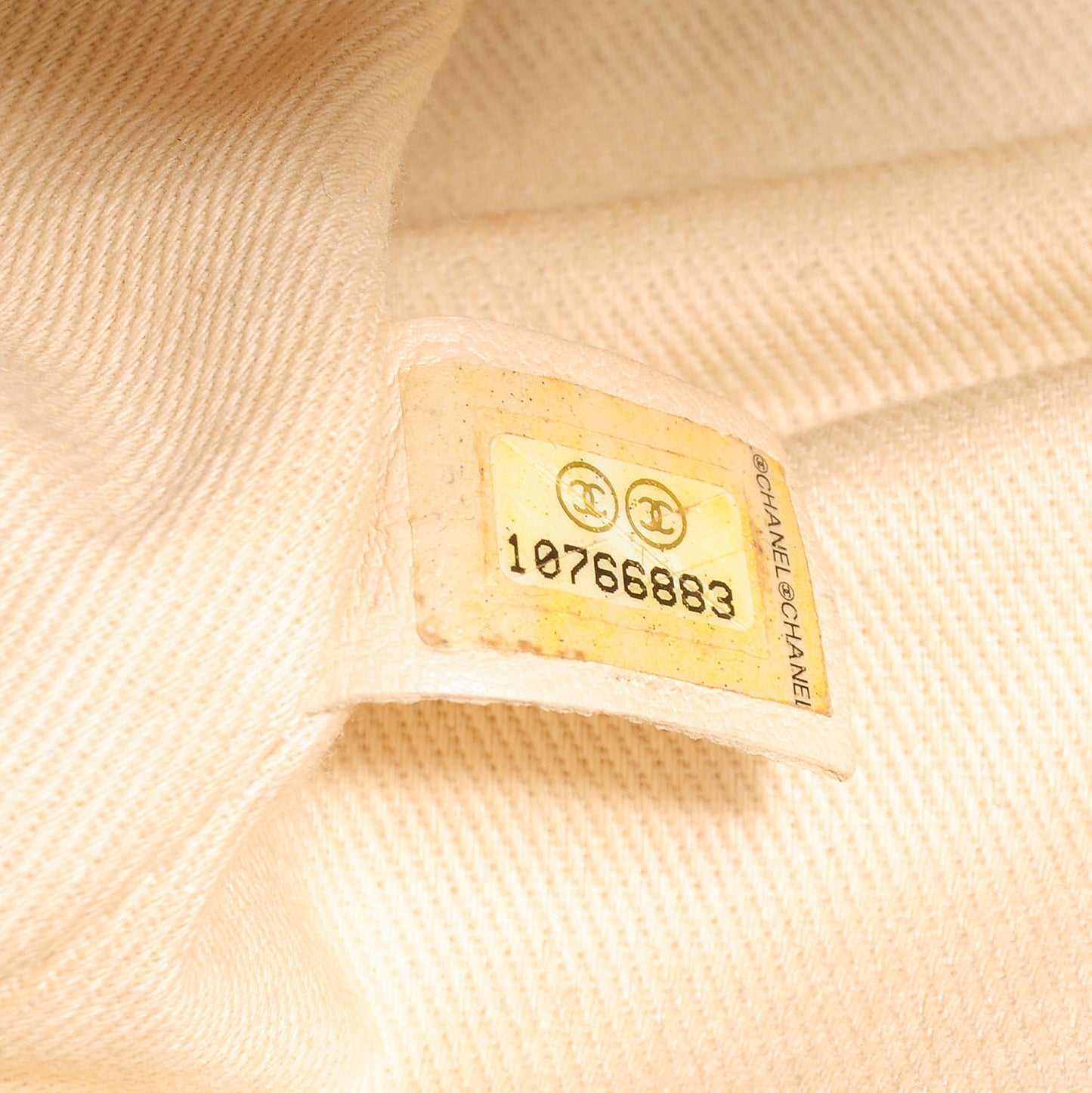 Calfskin Diamond Stitch Flap White