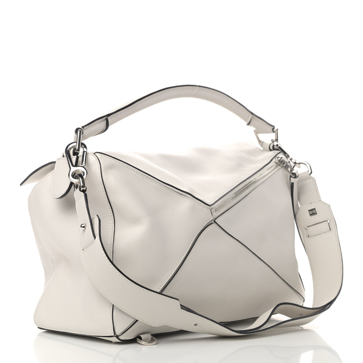 Loewe Calfskin Large Puzzle Bag White 2 of 4