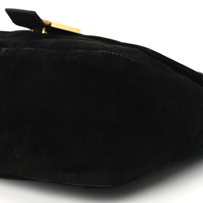 Fendi Suede Calfskin Mama Baguette Black 8 of 8