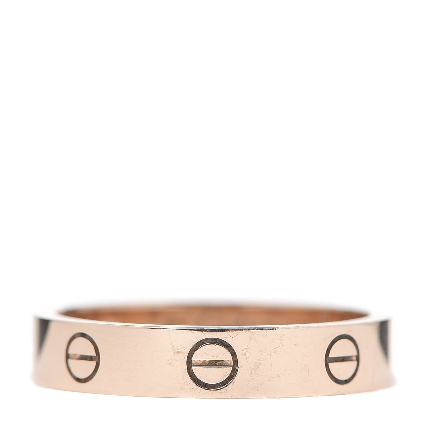 18K Pink Gold Diamond 4mm LOVE Wedding Band Ring 57 8