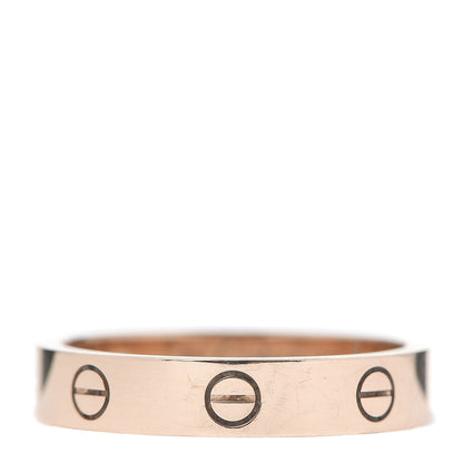 Cartier 18K Pink Gold Diamond 4mm LOVE Wedding Band Ring 57 8 3 of 6