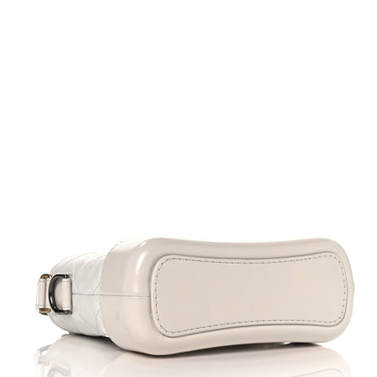 Chanel Aged Calfskin Quilted Small Gabrielle Hobo White 4 of 10