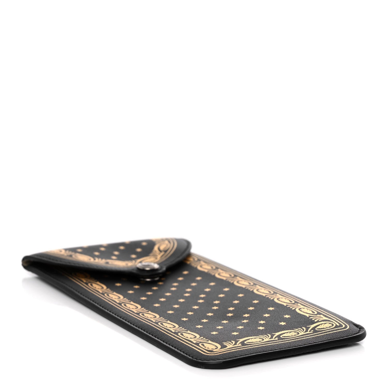 Gucci X SEGA Calfskin GUCCY Stars Sunglasses Case Black Gold 4 of 8