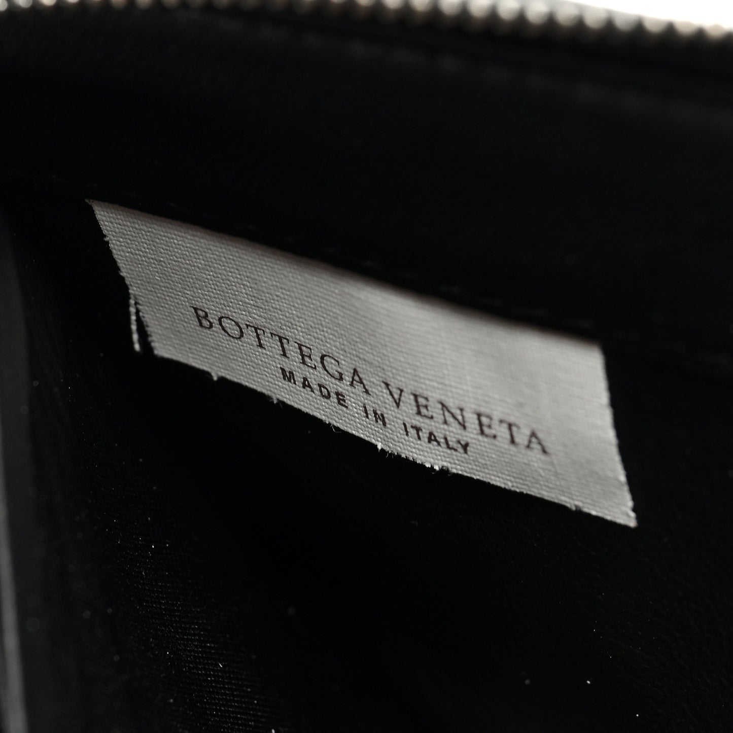 Nappa Intrecciato Paint Splatter Print Zip Around Wallet Black