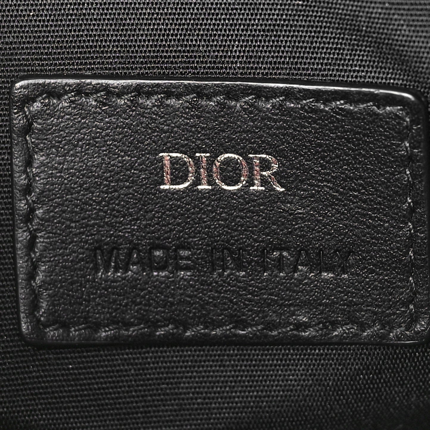 Calfskin Oblique Galaxy Perforated World Tour Messenger Pouch Black