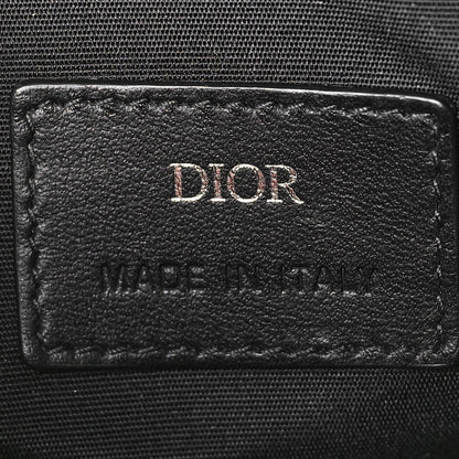 Christian Dior Calfskin Oblique Galaxy Perforated World Tour Messenger Pouch Black 6 of 8