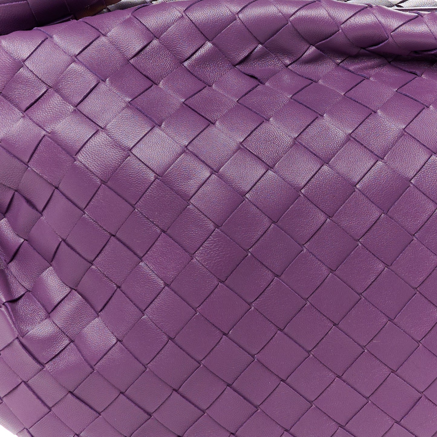 Nappa Intrecciato Teen Jodie Hobo Eggplant