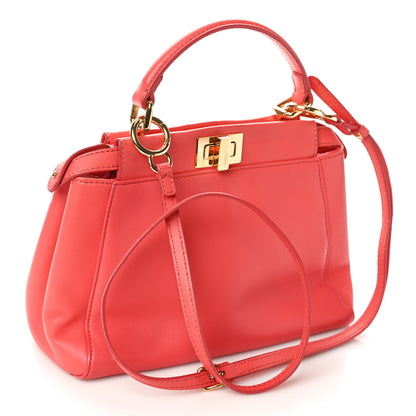 Fendi Nappa Mini Peekaboo Iconic Satchel Rosa Exstasy 3 of 10