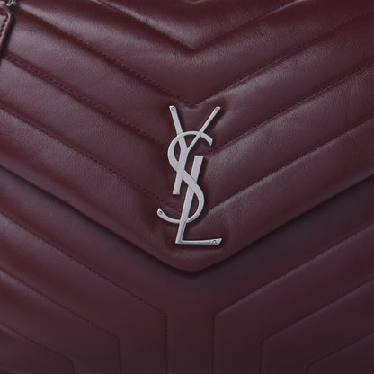 Saint Laurent Calfskin Y Quilted Monogram Medium Loulou Chain Satchel Palissandre 8 of 9