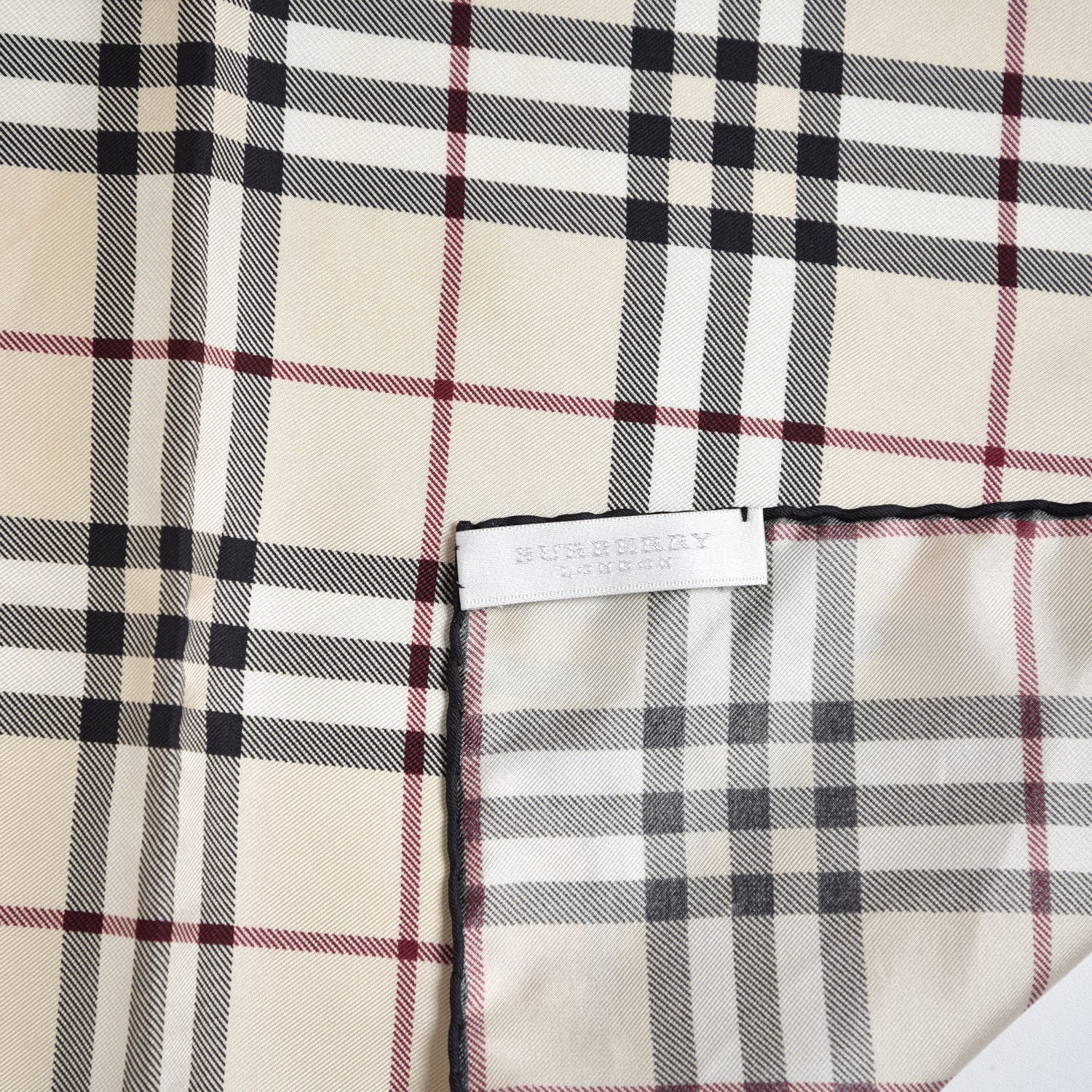 Burberry Silk House Check Scarf Black 4 of 5